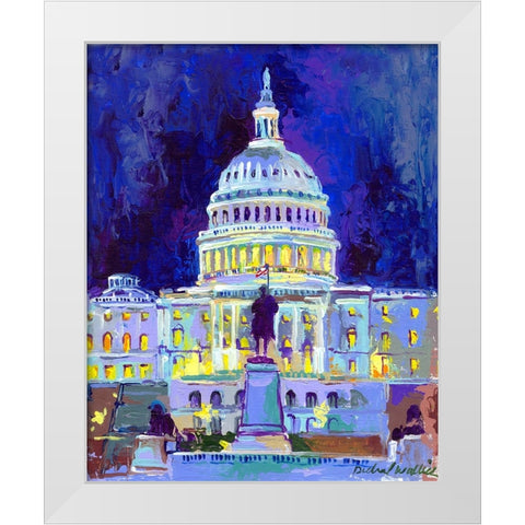 Washington D C White Modern Wood Framed Art Print by Wallich, Richard