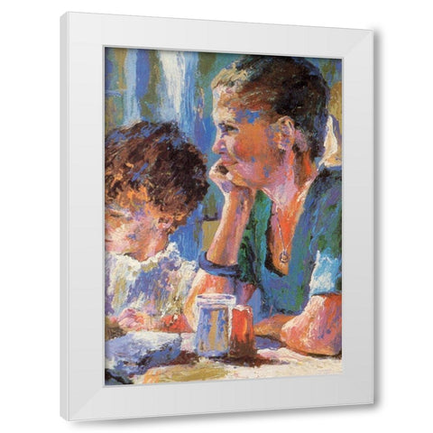 Aurora White Modern Wood Framed Art Print by Wallich, Richard