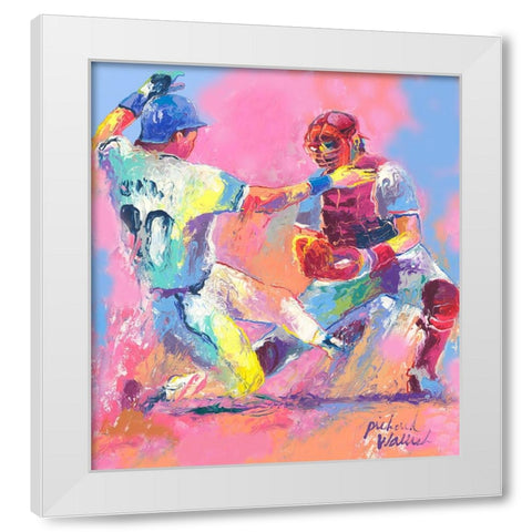 Baseball White Modern Wood Framed Art Print by Wallich, Richard