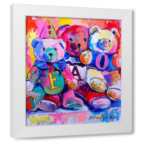 Bears White Modern Wood Framed Art Print by Wallich, Richard