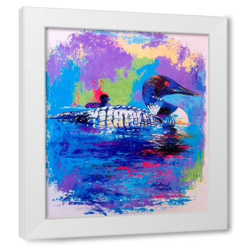 Ducks White Modern Wood Framed Art Print by Wallich, Richard