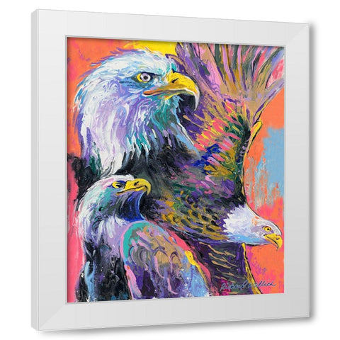 Eagle White Modern Wood Framed Art Print by Wallich, Richard
