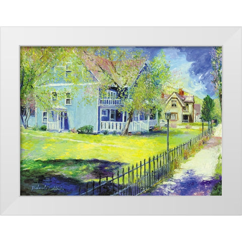 Georgetown White Modern Wood Framed Art Print by Wallich, Richard