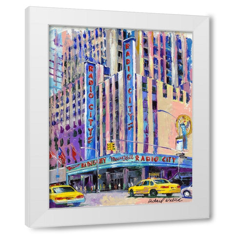 Radio City Music Hall White Modern Wood Framed Art Print by Wallich, Richard
