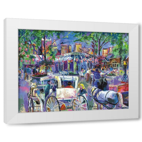 Tavern On The Green 2 White Modern Wood Framed Art Print by Wallich, Richard