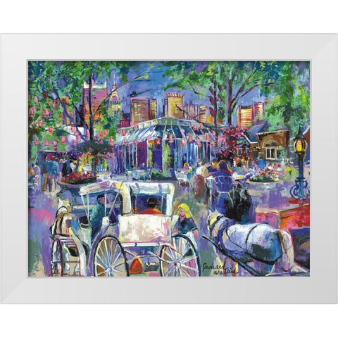 Tavern On The Green 2 White Modern Wood Framed Art Print by Wallich, Richard
