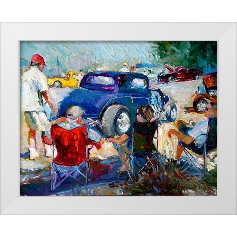 H Rods White Modern Wood Framed Art Print by Wallich, Richard