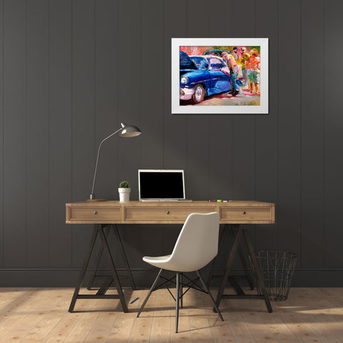 Olds White Modern Wood Framed Art Print by Wallich, Richard