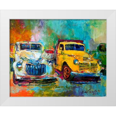 Yellow Truck White Modern Wood Framed Art Print by Wallich, Richard