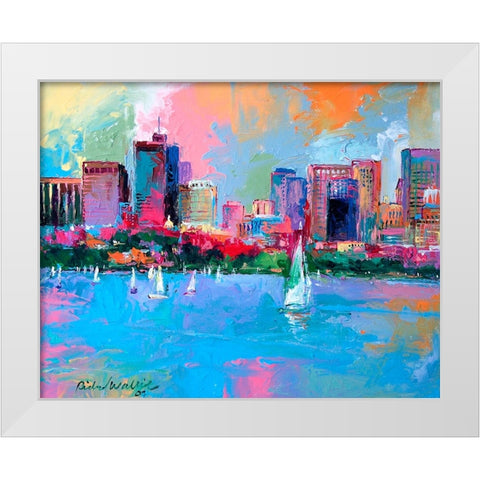 Boston White Modern Wood Framed Art Print by Wallich, Richard