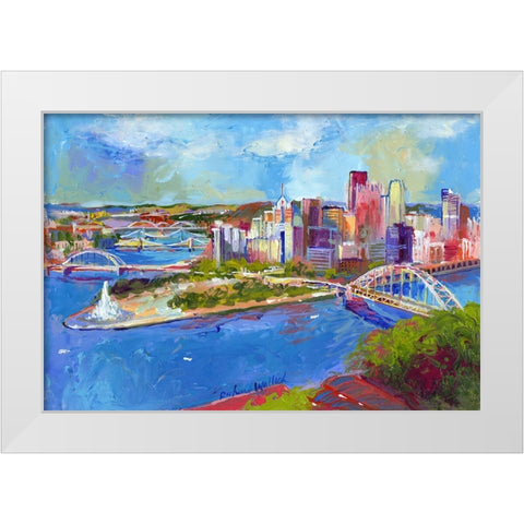 Pittsburgh White Modern Wood Framed Art Print by Wallich, Richard