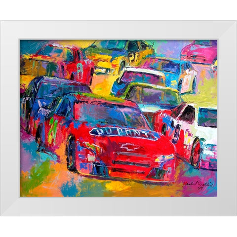 Jeff Gordon White Modern Wood Framed Art Print by Wallich, Richard