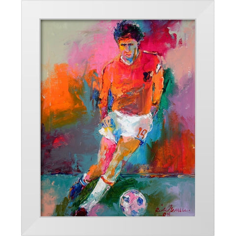 Socceer White Modern Wood Framed Art Print by Wallich, Richard