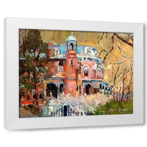 Haunted House White Modern Wood Framed Art Print by Wallich, Richard