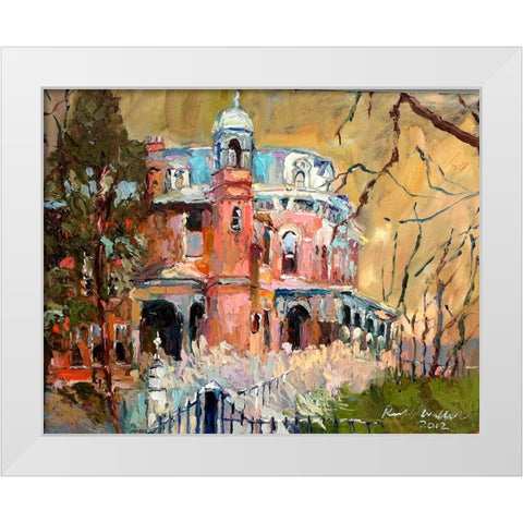 Haunted House White Modern Wood Framed Art Print by Wallich, Richard