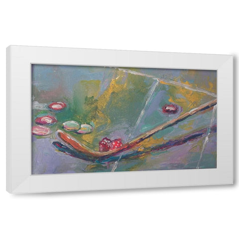 Chips White Modern Wood Framed Art Print by Wallich, Richard