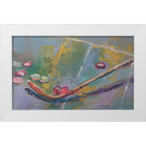 Chips White Modern Wood Framed Art Print by Wallich, Richard