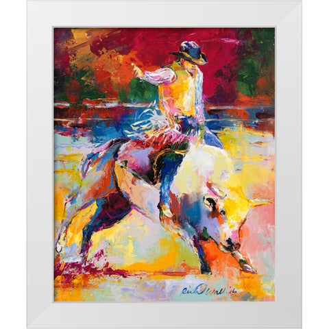 Rodeo White Modern Wood Framed Art Print by Wallich, Richard