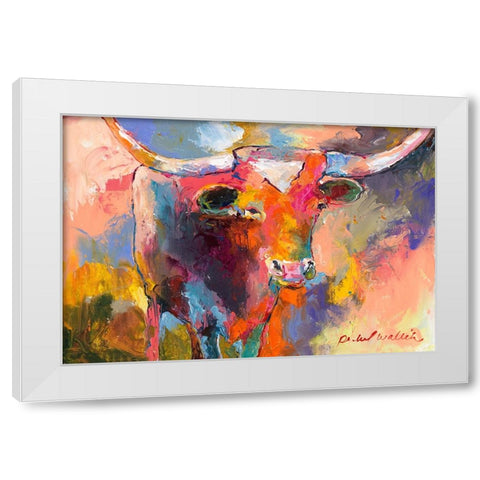 Steer White Modern Wood Framed Art Print by Wallich, Richard
