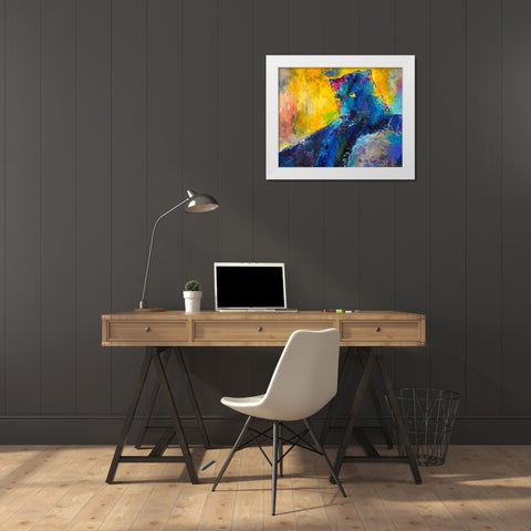 Black Panther White Modern Wood Framed Art Print by Wallich, Richard