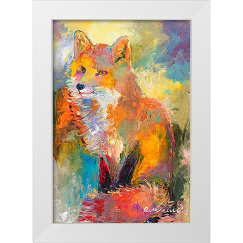 Fox White Modern Wood Framed Art Print by Wallich, Richard