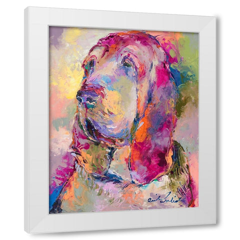 Blood Hound White Modern Wood Framed Art Print by Wallich, Richard
