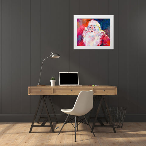 Santa White Modern Wood Framed Art Print by Wallich, Richard