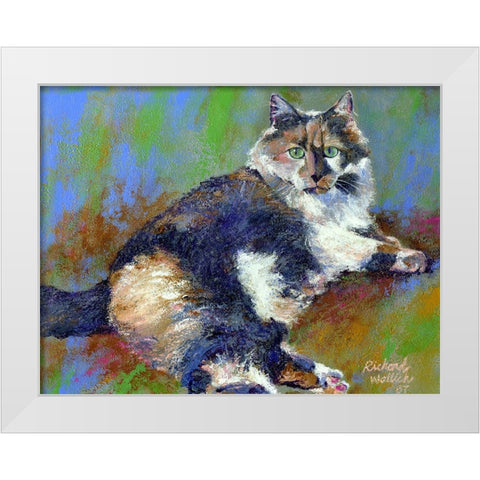 Kezia White Modern Wood Framed Art Print by Wallich, Richard