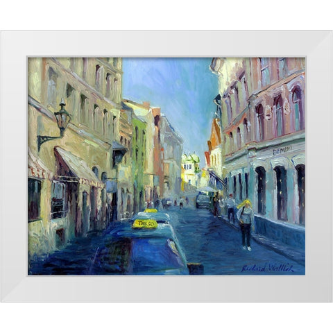 Girl With Yellow Hair White Modern Wood Framed Art Print by Wallich, Richard