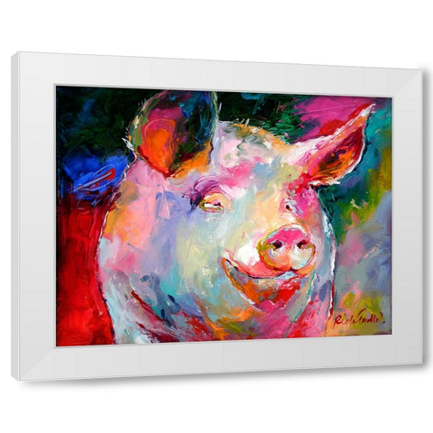 Art Pig 1 White Modern Wood Framed Art Print by Wallich, Richard