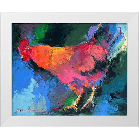 Art Chicken White Modern Wood Framed Art Print by Wallich, Richard