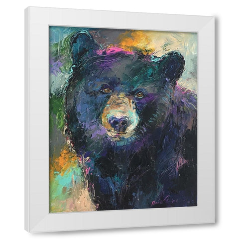 Art Bear White Modern Wood Framed Art Print by Wallich, Richard