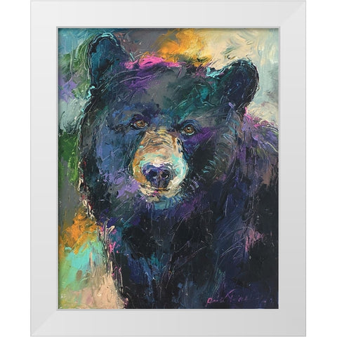 Art Bear White Modern Wood Framed Art Print by Wallich, Richard