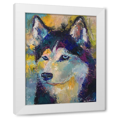 Art Husky White Modern Wood Framed Art Print by Wallich, Richard