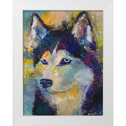 Art Husky White Modern Wood Framed Art Print by Wallich, Richard