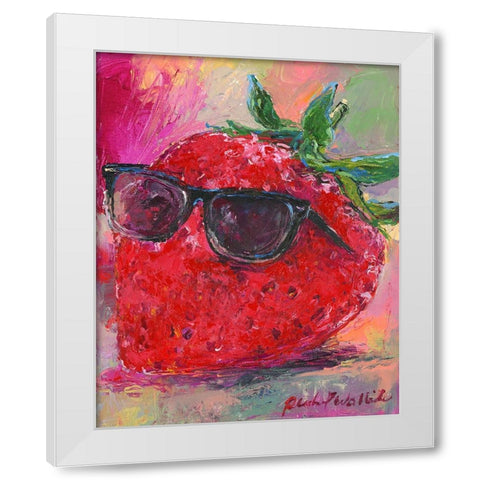 Art Strawberry White Modern Wood Framed Art Print by Wallich, Richard