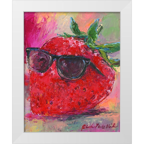 Art Strawberry White Modern Wood Framed Art Print by Wallich, Richard