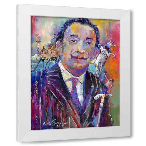 Dali White Modern Wood Framed Art Print by Wallich, Richard