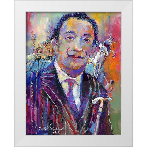 Dali White Modern Wood Framed Art Print by Wallich, Richard