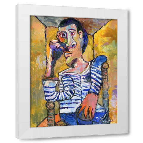 Picasso White Modern Wood Framed Art Print by Wallich, Richard