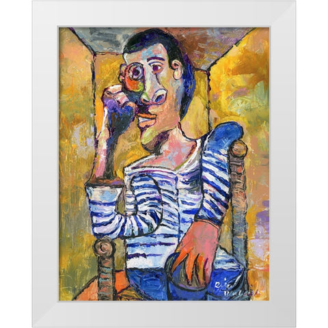 Picasso White Modern Wood Framed Art Print by Wallich, Richard