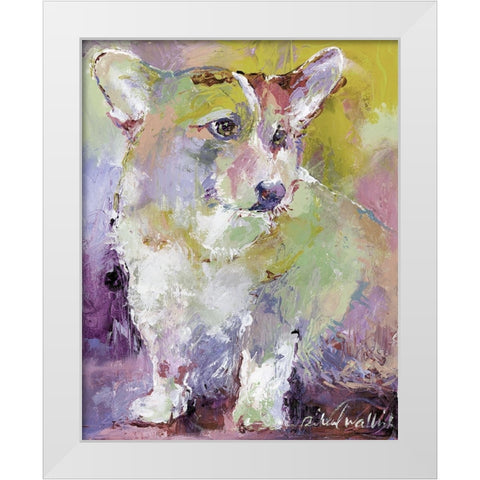 Art Corgi White Modern Wood Framed Art Print by Wallich, Richard