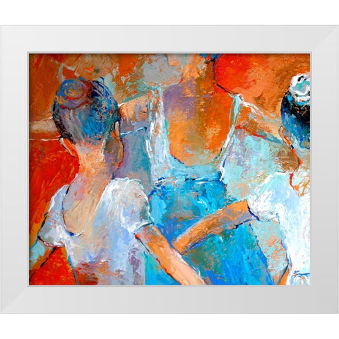 Ballet Class White Modern Wood Framed Art Print by Wallich, Richard