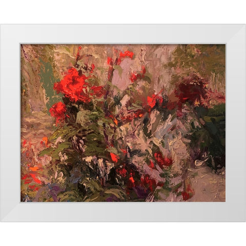 Flowers 4 White Modern Wood Framed Art Print by Wallich, Richard