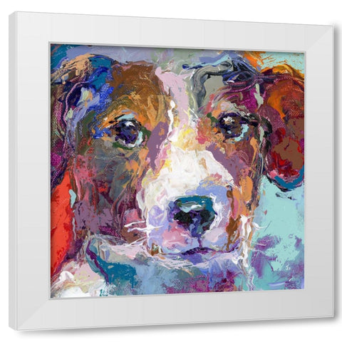 Terrier White Modern Wood Framed Art Print by Wallich, Richard