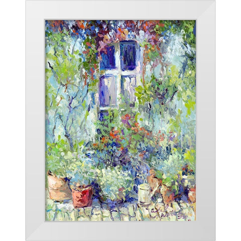 Flowers 6 White Modern Wood Framed Art Print by Wallich, Richard