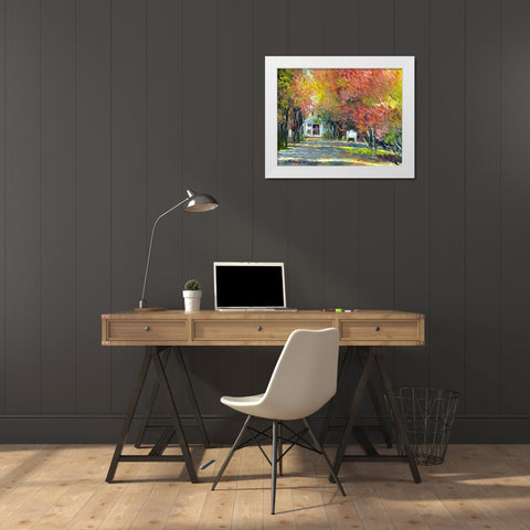 Ocean Park White Modern Wood Framed Art Print by Wallich, Richard