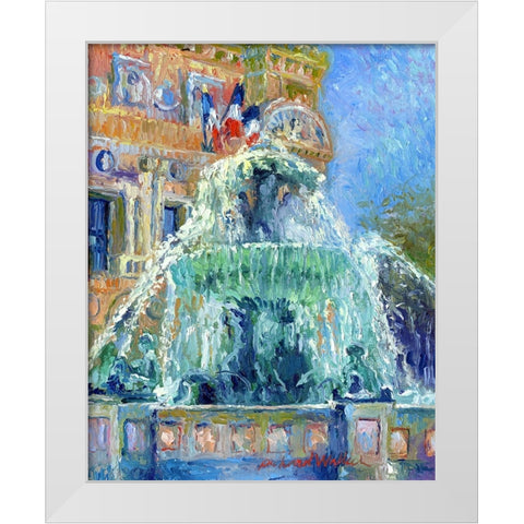 Paris Las Vegas White Modern Wood Framed Art Print by Wallich, Richard