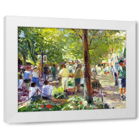 Massage White Modern Wood Framed Art Print by Wallich, Richard