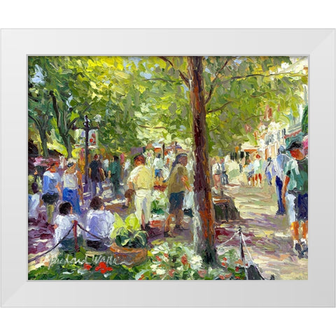 Massage White Modern Wood Framed Art Print by Wallich, Richard